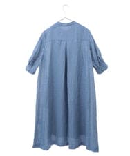PYEGA63600 CHRISTIAN AUJARD(小さいサイズ)(メゾン ドゥ サンク) [吸水速乾]リネンリラクシーワンピース ブルー