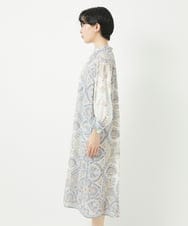 PYEGB18900 CHRISTIAN AUJARD(小さいサイズ)(メゾン ドゥ サンク) RATTIオーナメントプリントワンピース ネイビー×ライトブルー