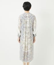 PYEGB18900 CHRISTIAN AUJARD(小さいサイズ)(メゾン ドゥ サンク) RATTIオーナメントプリントワンピース ネイビー×ライトブルー