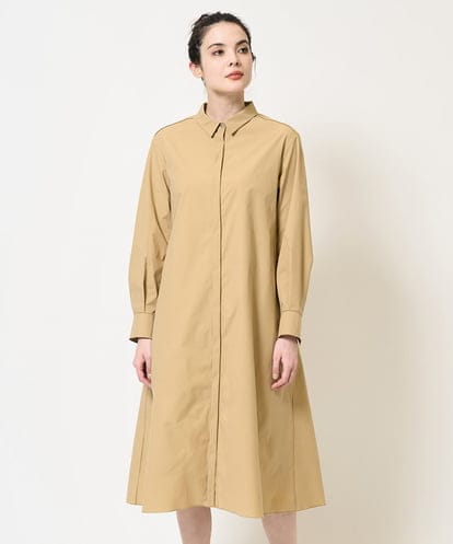 Maison de CINQ(メゾン ドゥ サンク) [軽量・撥水・通気性]シャツワンピース キャメル 7