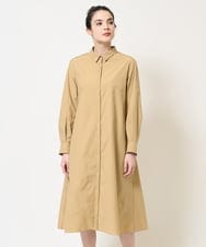 PYEGB25490 CHRISTIAN AUJARD(小さいサイズ)(メゾン ドゥ サンク) [軽量･撥水･通気性]シャツワンピース ライトブラウン