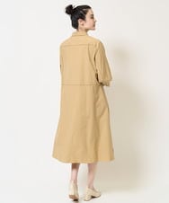 PYEGB25490 CHRISTIAN AUJARD(小さいサイズ)(メゾン ドゥ サンク) [軽量･撥水･通気性]シャツワンピース ライトブラウン