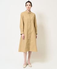 PYEGB25490 CHRISTIAN AUJARD(小さいサイズ)(メゾン ドゥ サンク) [軽量･撥水･通気性]シャツワンピース ライトブラウン