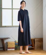 PYEGD42490 CHRISTIAN AUJARD(小さいサイズ)(メゾン ドゥ サンク) ドライタッチジャージーワンピース ネイビー