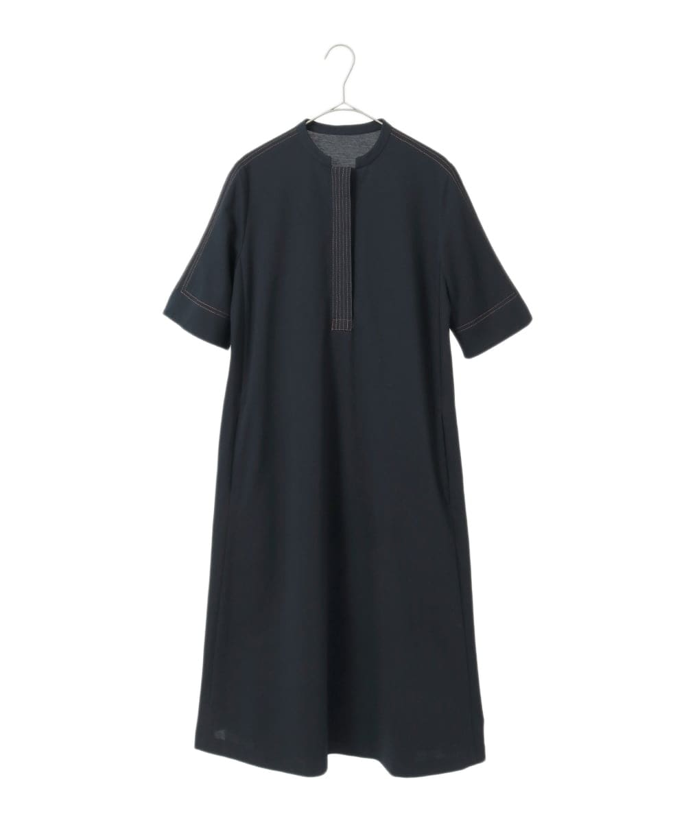 PYEGD42490 CHRISTIAN AUJARD(小さいサイズ)(メゾン ドゥ サンク) ドライタッチジャージーワンピース ネイビー