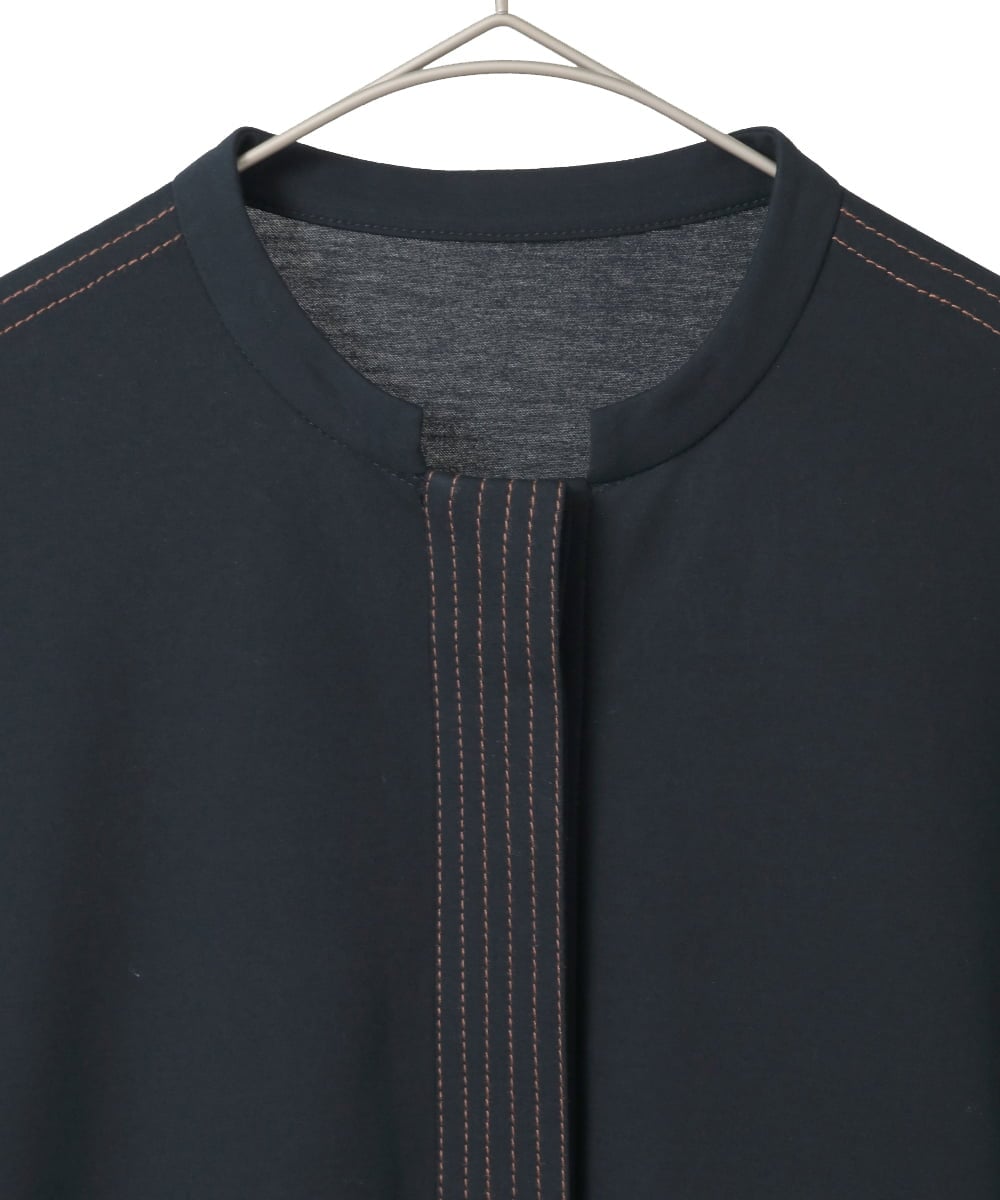 PYEGD42490 CHRISTIAN AUJARD(小さいサイズ)(メゾン ドゥ サンク) ドライタッチジャージーワンピース ネイビー