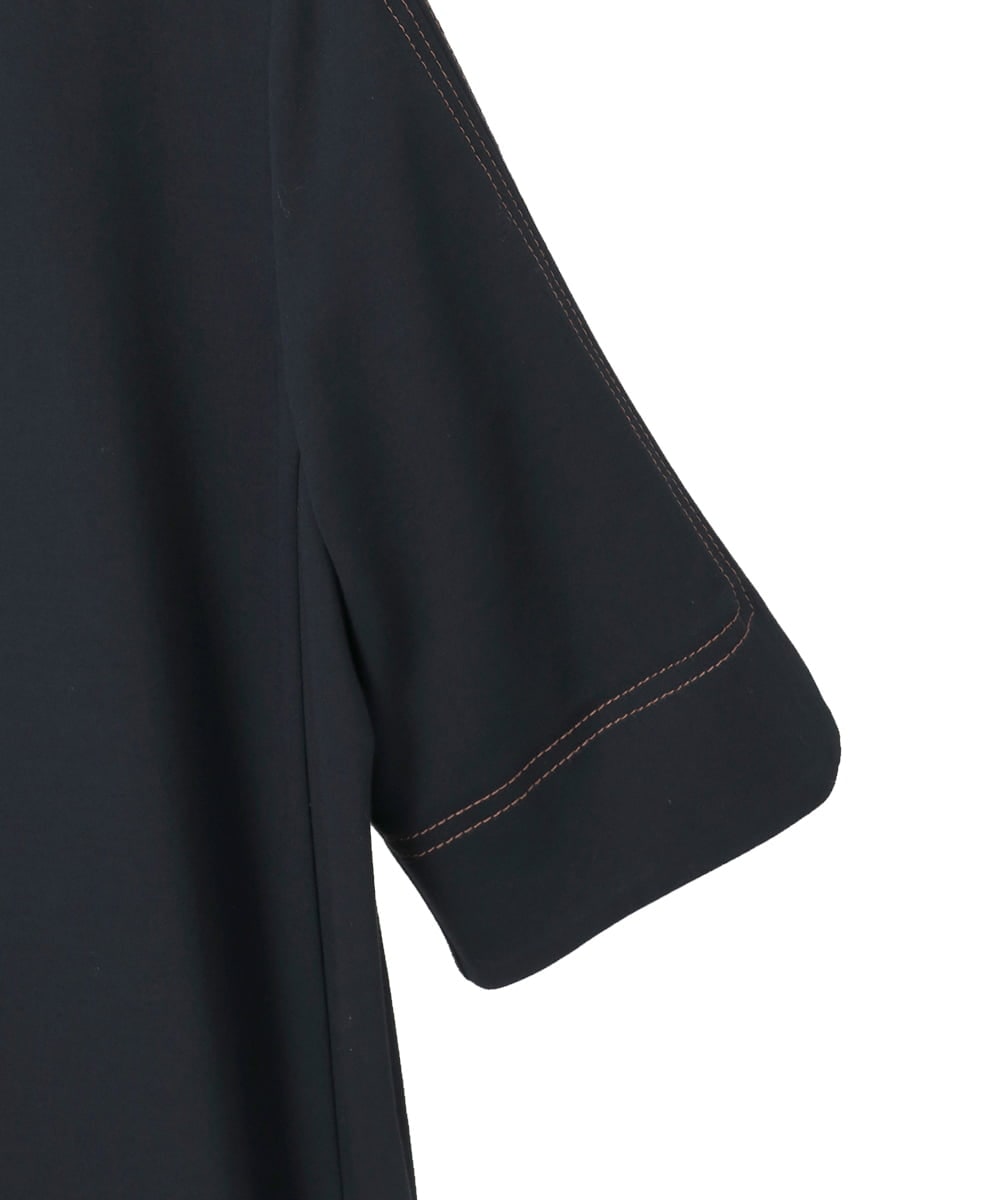 PYEGD42490 CHRISTIAN AUJARD(小さいサイズ)(メゾン ドゥ サンク) ドライタッチジャージーワンピース ネイビー