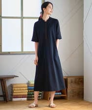 PYEGD42490 CHRISTIAN AUJARD(小さいサイズ)(メゾン ドゥ サンク) ドライタッチジャージーワンピース ネイビー