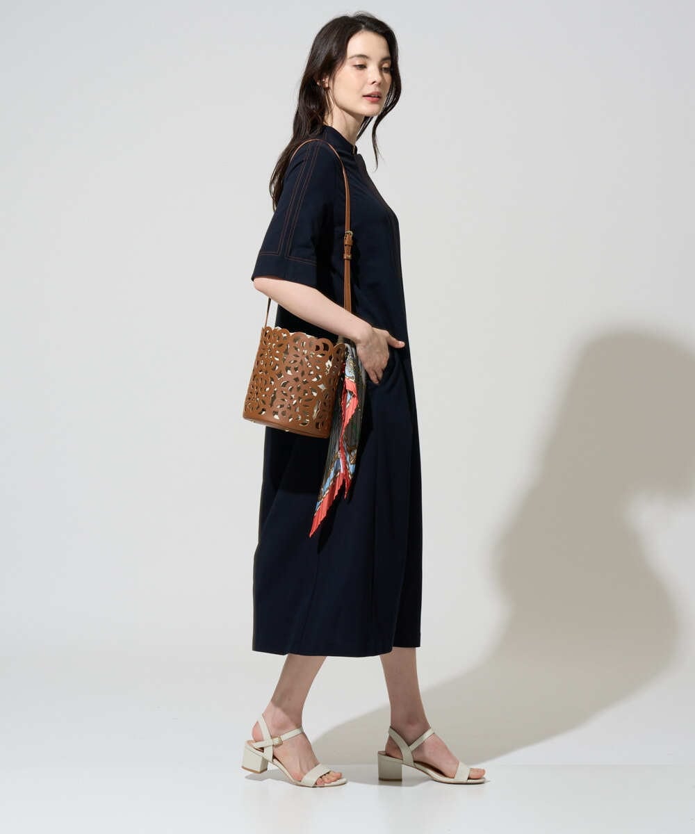 PYEGD42490 CHRISTIAN AUJARD(小さいサイズ)(メゾン ドゥ サンク) ドライタッチジャージーワンピース ネイビー