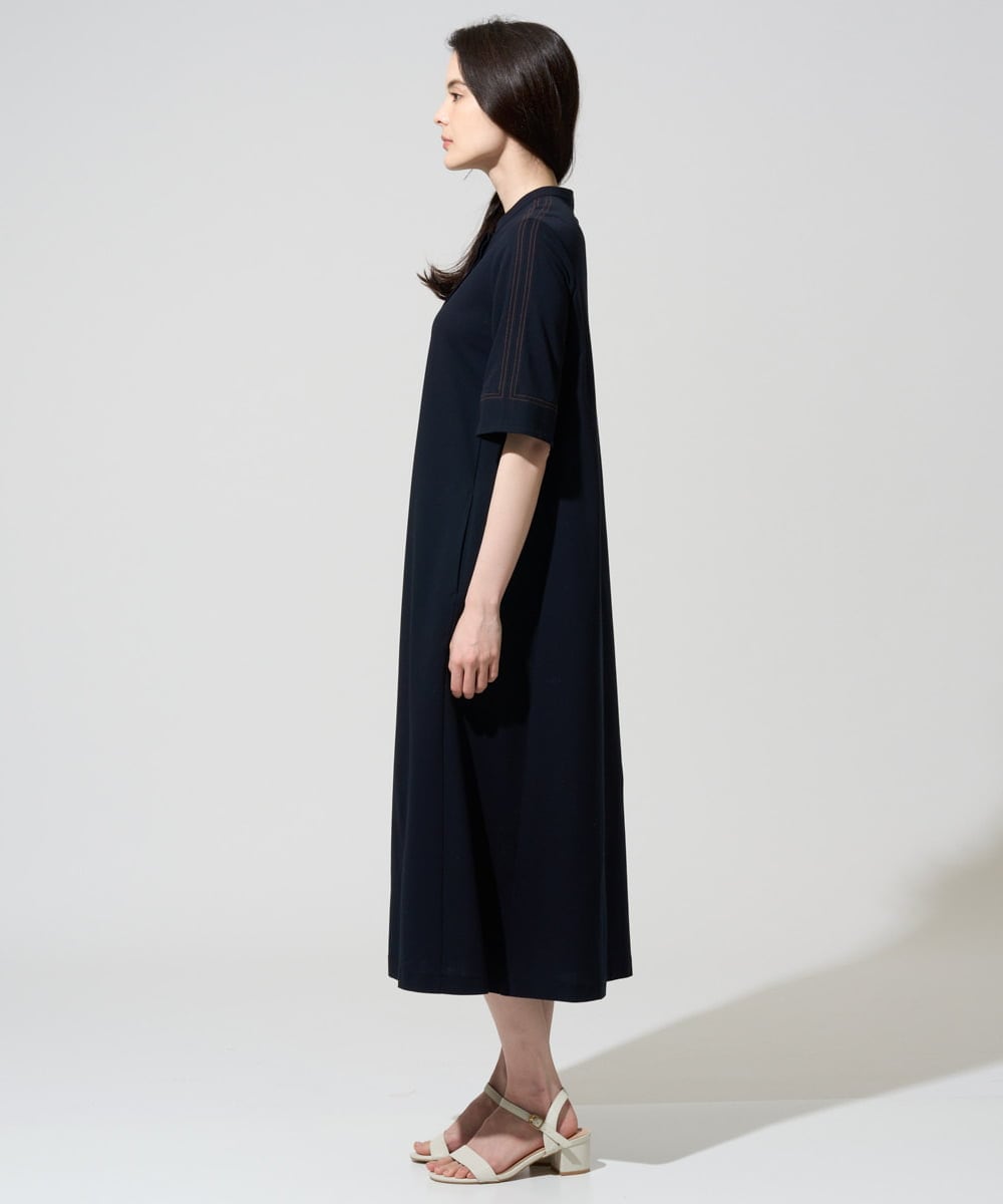 PYEGD42490 CHRISTIAN AUJARD(小さいサイズ)(メゾン ドゥ サンク) ドライタッチジャージーワンピース ネイビー