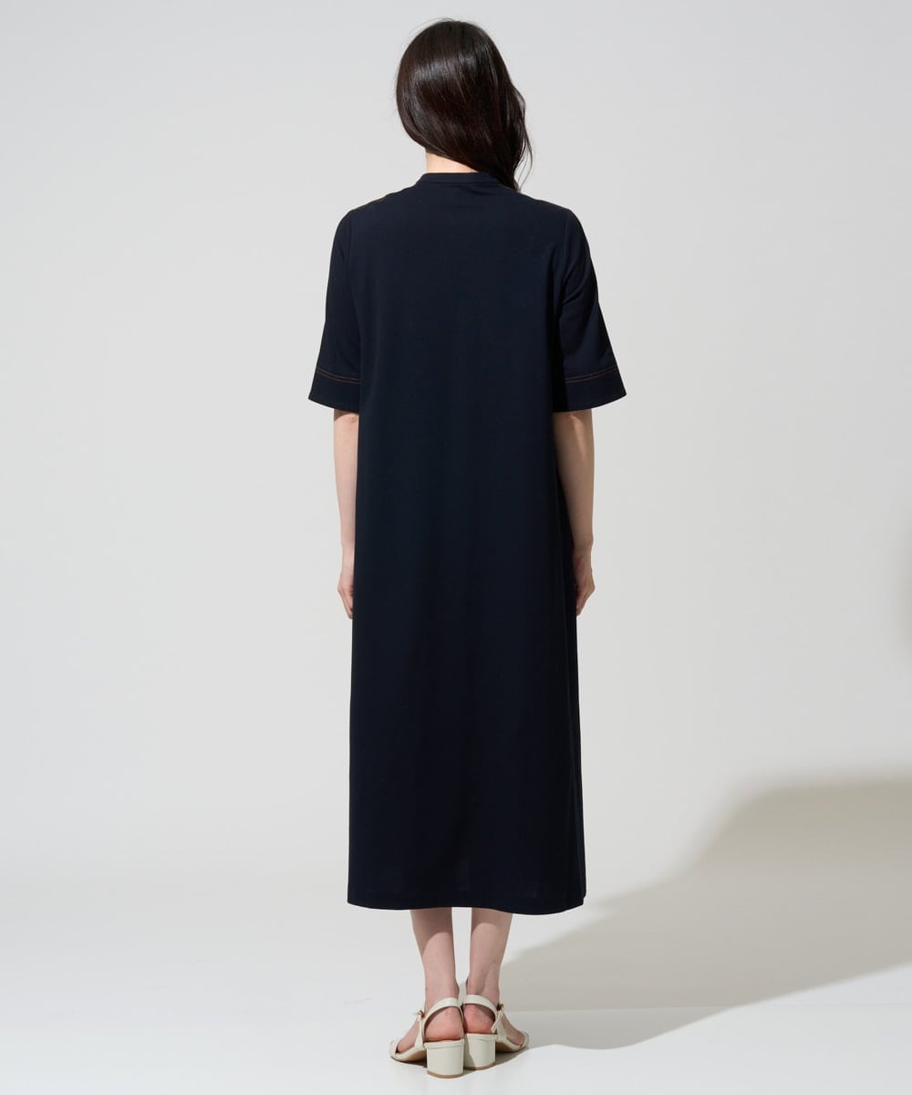 PYEGD42490 CHRISTIAN AUJARD(小さいサイズ)(メゾン ドゥ サンク) ドライタッチジャージーワンピース ネイビー