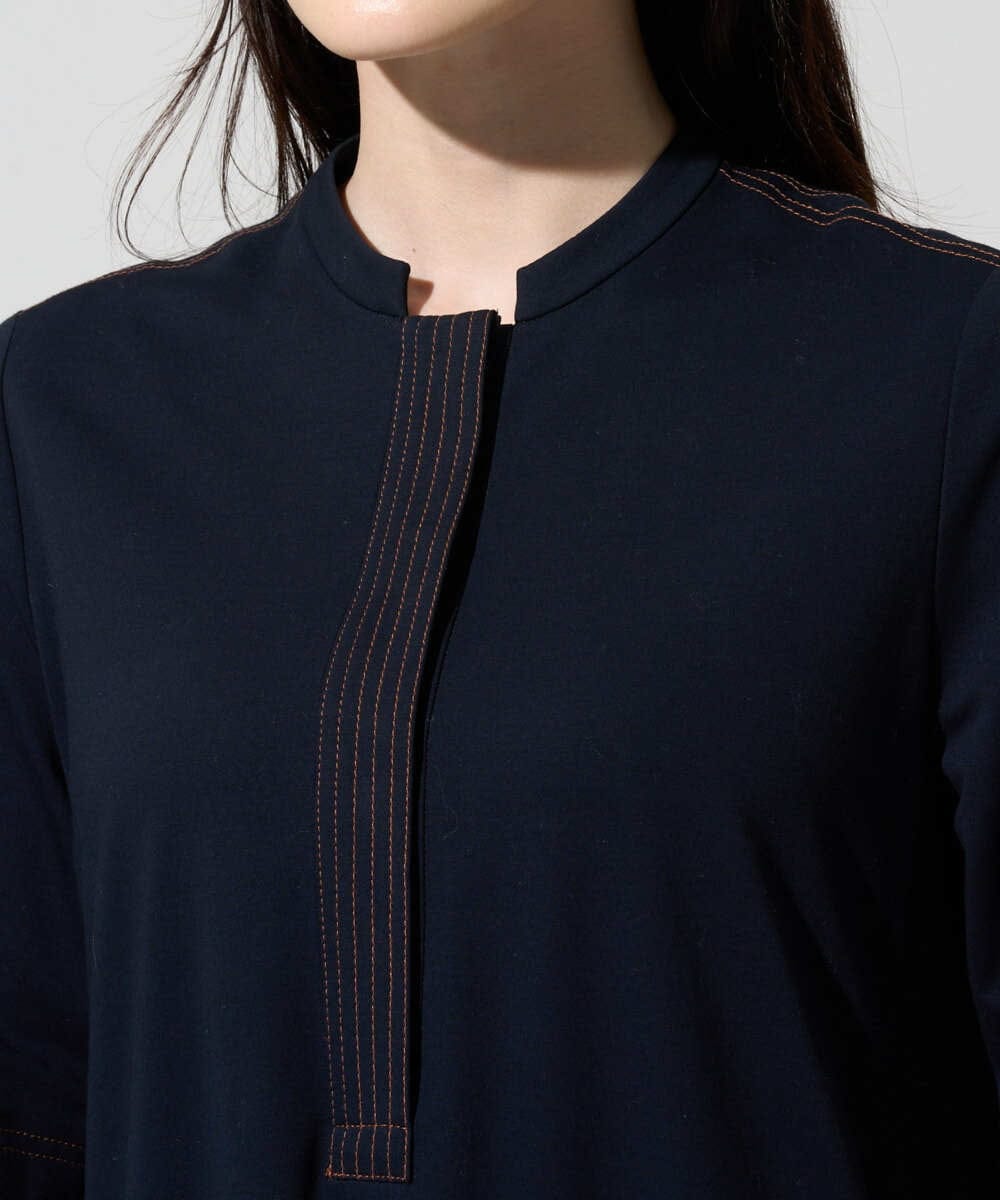 PYEGD42490 CHRISTIAN AUJARD(小さいサイズ)(メゾン ドゥ サンク) ドライタッチジャージーワンピース ネイビー