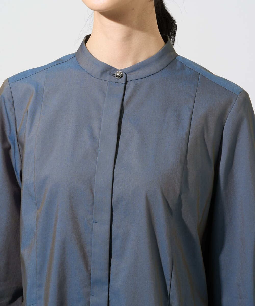 PYEGE05620 CHRISTIAN AUJARD(小さいサイズ)(メゾン ドゥ サンク) バンドカラーシャツワンピース ベージュ