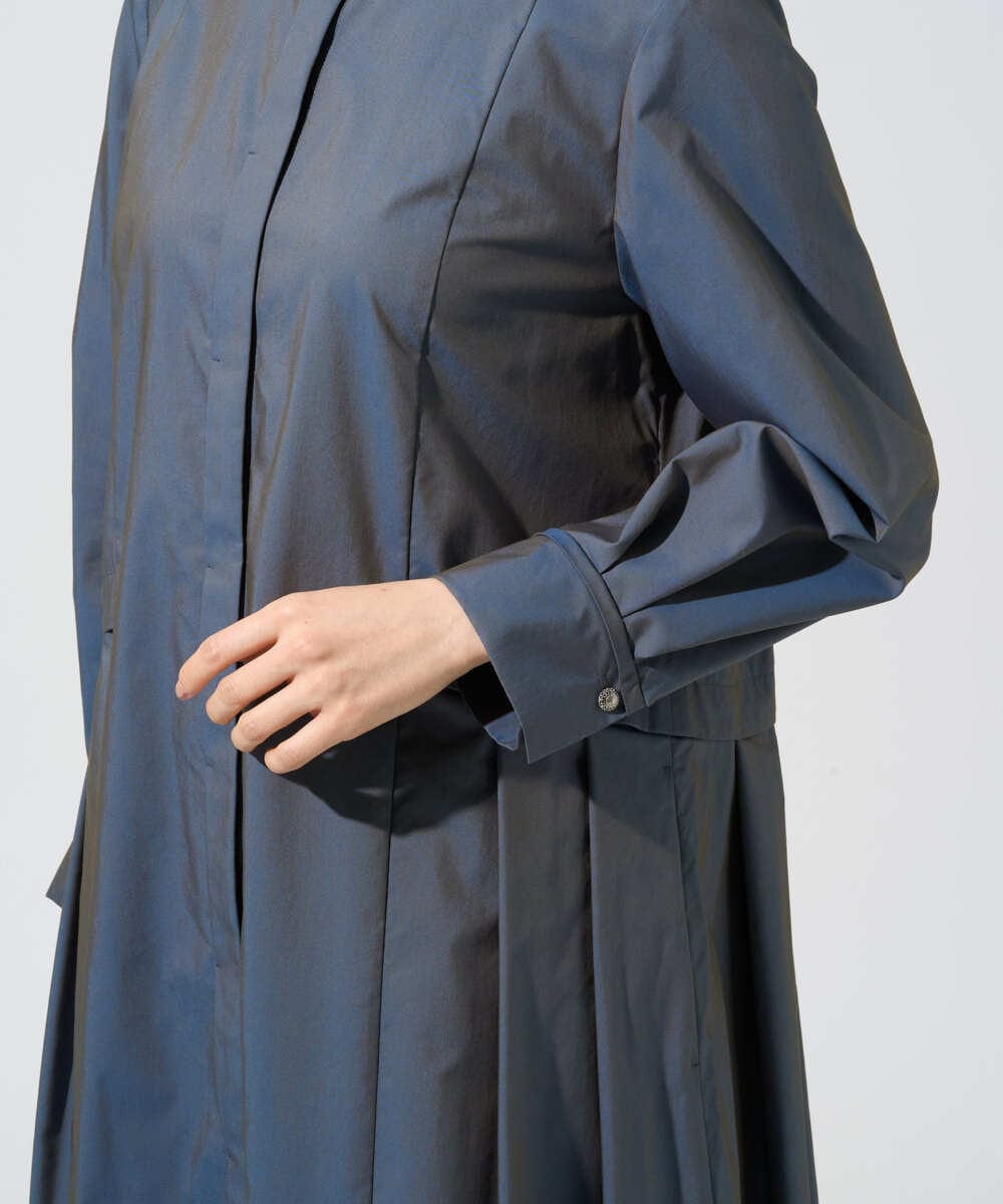 PYEGE05620 CHRISTIAN AUJARD(小さいサイズ)(メゾン ドゥ サンク) バンドカラーシャツワンピース ベージュ