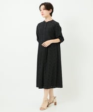 PYEHB20790 CHRISTIAN AUJARD(小さいサイズ)(メゾン ドゥ サンク) アイレットリーフ刺繍ワンピース ホワイト
