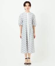 PYEHB20790 CHRISTIAN AUJARD(小さいサイズ)(メゾン ドゥ サンク) アイレットリーフ刺繍ワンピース ホワイト