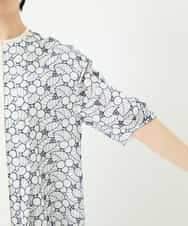 PYEHB20790 CHRISTIAN AUJARD(小さいサイズ)(メゾン ドゥ サンク) アイレットリーフ刺繍ワンピース ホワイト