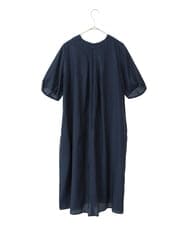 PYEHC11520 CHRISTIAN AUJARD(小さいサイズ)(メゾン ドゥ サンク) タックフレアーワンピース ネイビー