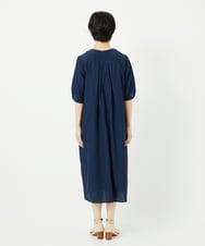 PYEHC11520 CHRISTIAN AUJARD(小さいサイズ)(メゾン ドゥ サンク) タックフレアーワンピース ネイビー