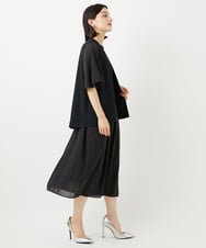 PYEJB02500 CHRISTIAN AUJARD(小さいサイズ)(メゾン ドゥ サンク) フレアスリーブワンピース ブラック