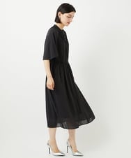 PYEJB02500 CHRISTIAN AUJARD(小さいサイズ)(メゾン ドゥ サンク) フレアスリーブワンピース ブラック