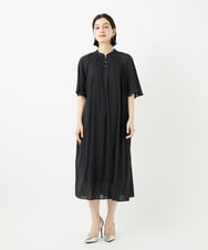 PYEJB02500 CHRISTIAN AUJARD(小さいサイズ)(メゾン ドゥ サンク) フレアスリーブワンピース ブラック