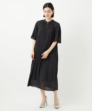 PYEJB02500 CHRISTIAN AUJARD(小さいサイズ)(メゾン ドゥ サンク) フレアスリーブワンピース ブラック