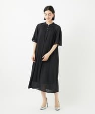 PYEJB02500 CHRISTIAN AUJARD(小さいサイズ)(メゾン ドゥ サンク) フレアスリーブワンピース ブラック