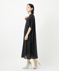 PYEJB02500 CHRISTIAN AUJARD(小さいサイズ)(メゾン ドゥ サンク) フレアスリーブワンピース ブラック