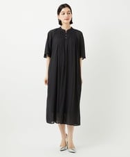 PYEJB02500 CHRISTIAN AUJARD(小さいサイズ)(メゾン ドゥ サンク) フレアスリーブワンピース ブラック