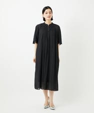 PYEJB02500 CHRISTIAN AUJARD(小さいサイズ)(メゾン ドゥ サンク) フレアスリーブワンピース ブラック