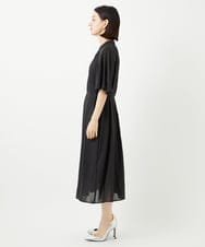 PYEJB02500 CHRISTIAN AUJARD(小さいサイズ)(メゾン ドゥ サンク) フレアスリーブワンピース ブラック
