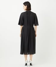 PYEJB02500 CHRISTIAN AUJARD(小さいサイズ)(メゾン ドゥ サンク) フレアスリーブワンピース ブラック