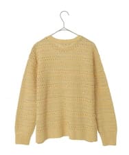 PYFAD18330 CHRISTIAN AUJARD(小さいサイズ)(メゾン ドゥ サンク) ラメスパンコール長袖ニットプルオーバー アイボリー