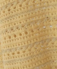 PYFAD18330 CHRISTIAN AUJARD(小さいサイズ)(メゾン ドゥ サンク) ラメスパンコール長袖ニットプルオーバー アイボリー