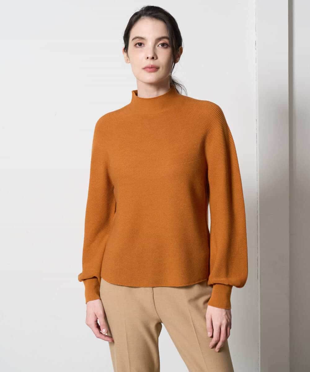 PYFAD36290 CHRISTIAN AUJARD(小さいサイズ)(メゾン ドゥ サンク) ホールガーメントニットプルオーバー オレンジ