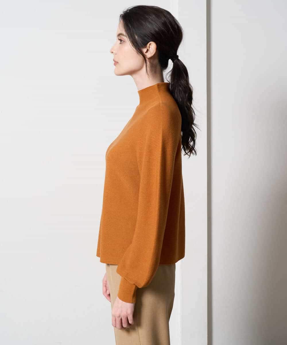 PYFAD36290 CHRISTIAN AUJARD(小さいサイズ)(メゾン ドゥ サンク) ホールガーメントニットプルオーバー オレンジ