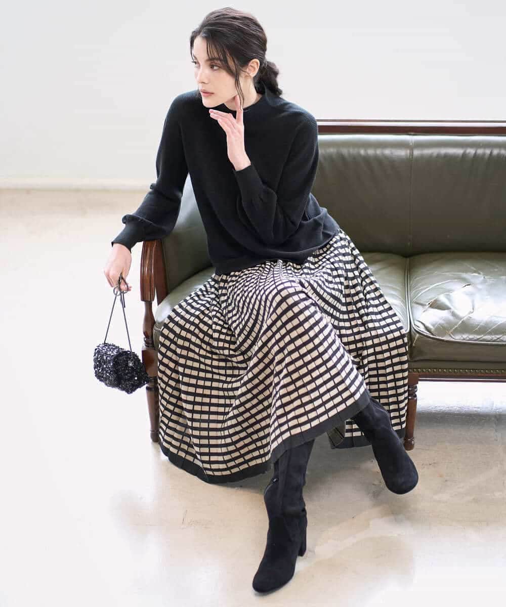 PYFAD36290 CHRISTIAN AUJARD(小さいサイズ)(メゾン ドゥ サンク) ホールガーメントニットプルオーバー オレンジ