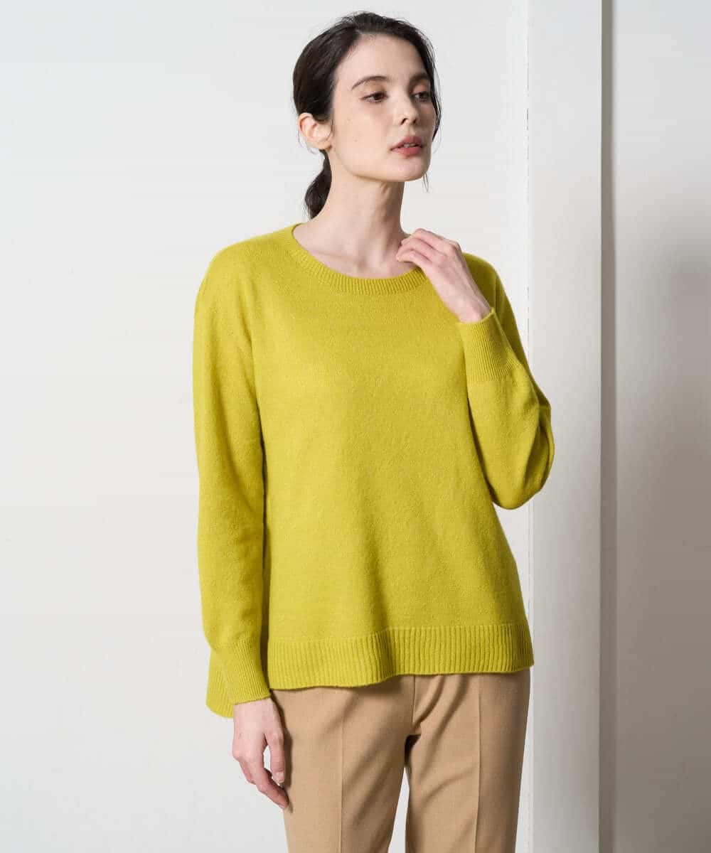 PYFAD37400 CHRISTIAN AUJARD(小さいサイズ)(メゾン ドゥ サンク) [アンサンブル対応]カシミヤシルクニット ライム