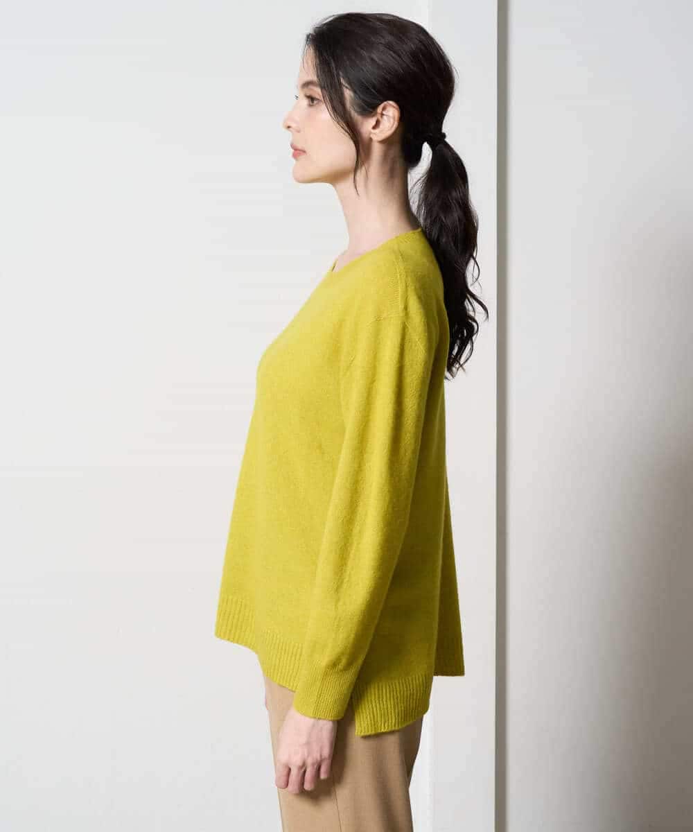 PYFAD37400 CHRISTIAN AUJARD(小さいサイズ)(メゾン ドゥ サンク) [アンサンブル対応]カシミヤシルクニット ライム