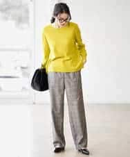 PYFAD37400 CHRISTIAN AUJARD(小さいサイズ)(メゾン ドゥ サンク) [アンサンブル対応]カシミヤシルクニット ライム