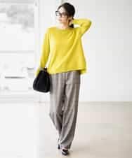 PYFAD37400 CHRISTIAN AUJARD(小さいサイズ)(メゾン ドゥ サンク) [アンサンブル対応]カシミヤシルクニット ライム