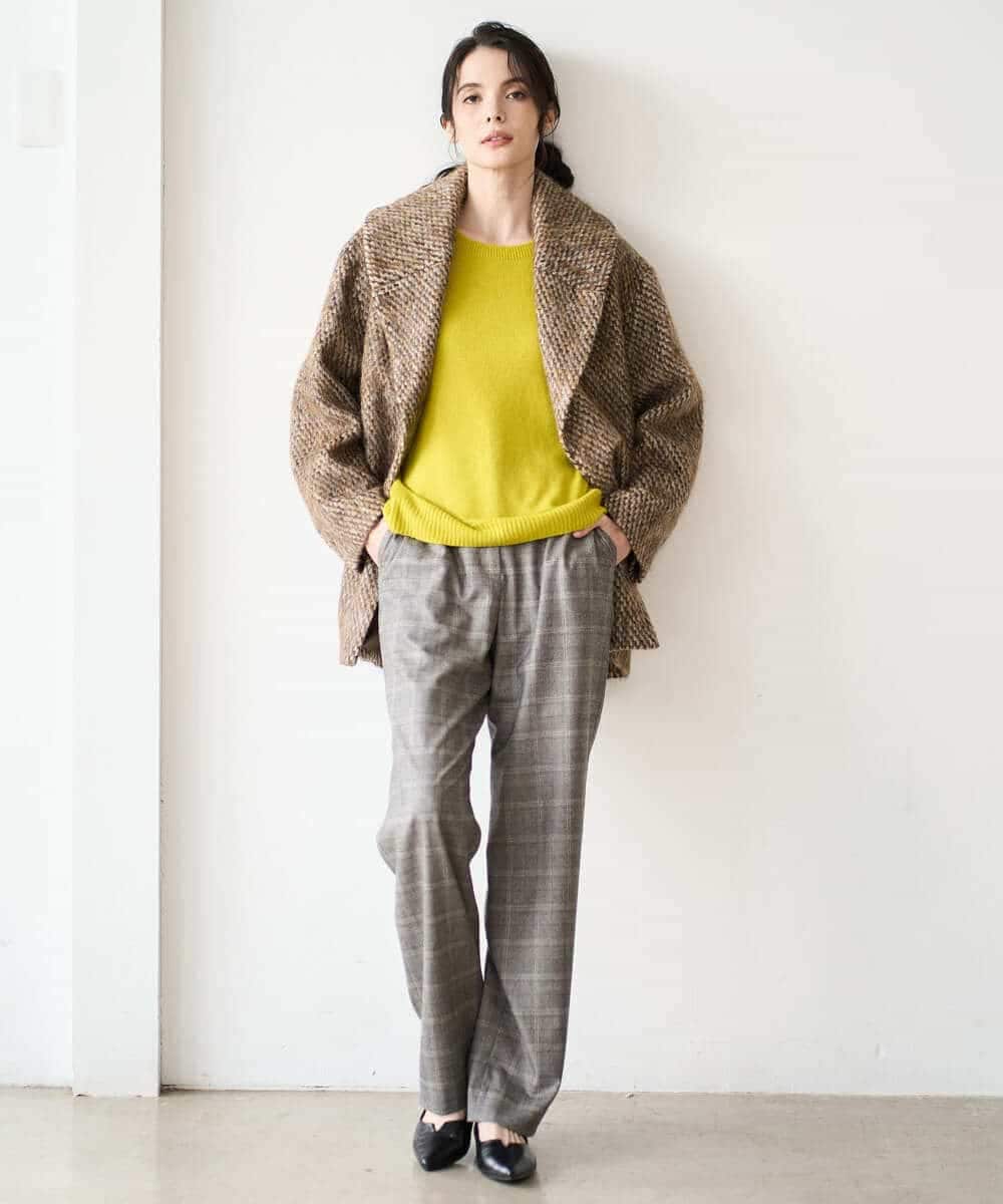 PYFAD37400 CHRISTIAN AUJARD(小さいサイズ)(メゾン ドゥ サンク) [アンサンブル対応]カシミヤシルクニット ライム