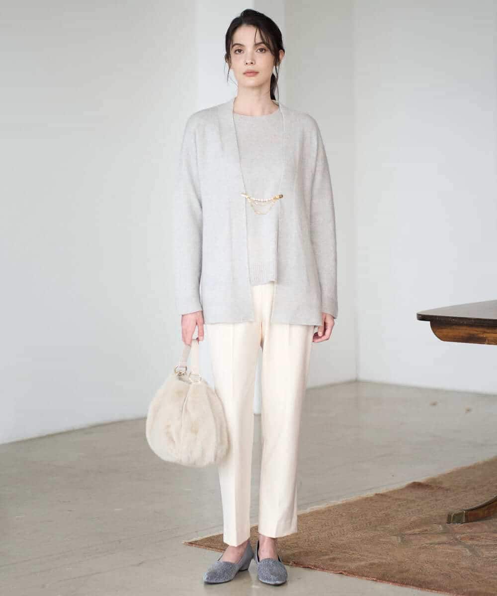 PYFAD37400 CHRISTIAN AUJARD(小さいサイズ)(メゾン ドゥ サンク) [アンサンブル対応]カシミヤシルクニット ライム