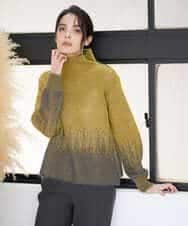 PYFAD41360 CHRISTIAN AUJARD(小さいサイズ)(メゾン ドゥ サンク) グラデーションニットプルオーバー マスタード