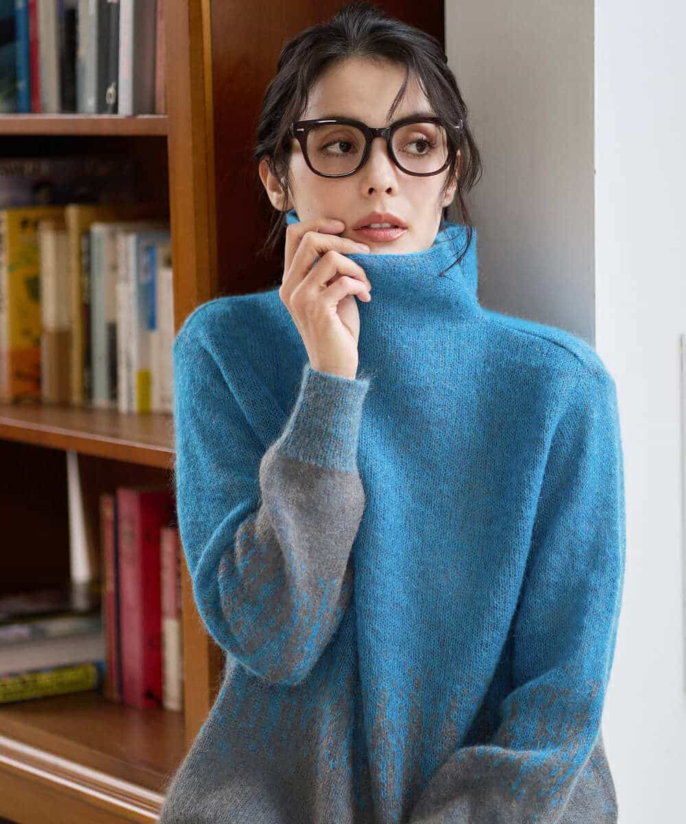 PYFAD41360 CHRISTIAN AUJARD(小さいサイズ)(メゾン ドゥ サンク) グラデーションニットプルオーバー マスタード