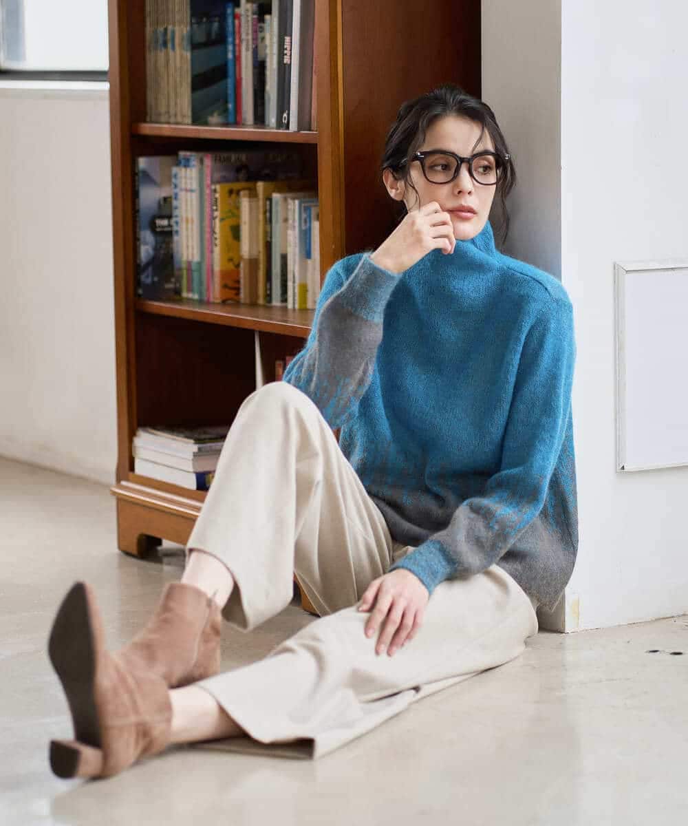 PYFAD41360 CHRISTIAN AUJARD(小さいサイズ)(メゾン ドゥ サンク) グラデーションニットプルオーバー マスタード