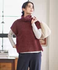 PYFAD46360 CHRISTIAN AUJARD(小さいサイズ)(メゾン ドゥ サンク) オフタートルニットベスト ボルドー