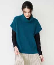 PYFAD46360 CHRISTIAN AUJARD(小さいサイズ)(メゾン ドゥ サンク) オフタートルニットベスト ブルーグリーン