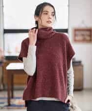 PYFAD46360 CHRISTIAN AUJARD(小さいサイズ)(メゾン ドゥ サンク) オフタートルニットベスト ブルーグリーン